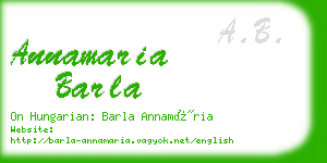 annamaria barla business card